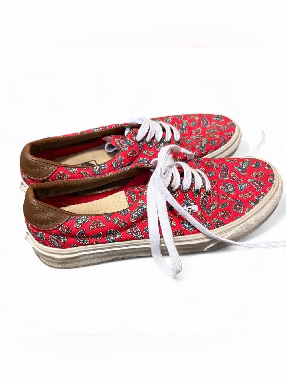 Vans classic era red paisley low top sneakers